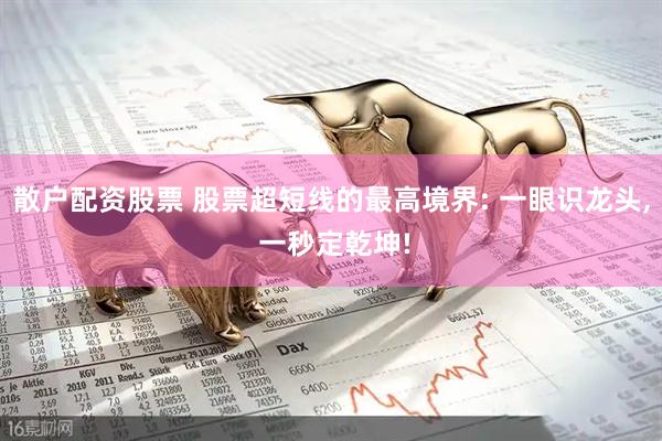 散户配资股票 股票超短线的最高境界: 一眼识龙头, 一秒定乾坤!